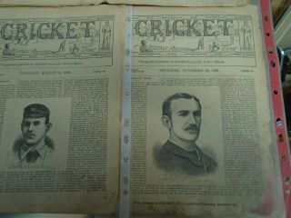 VINTAGE CRICKET WEEKLY RECORD OF THE GAME 1883 SEVEN ISSUES 5