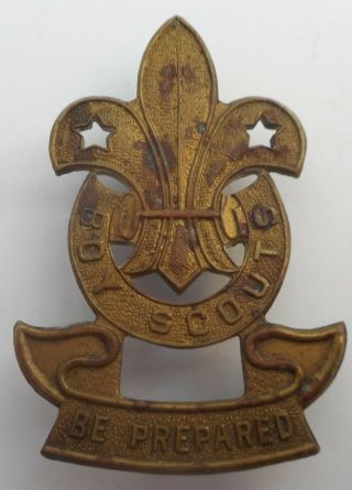 Vintage Boy Scouts Hat Badge,  64mm High,  With Lugs