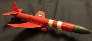 Vintage Toy Rocket Missile U.  S.  Air Force Military Space Weapon 6y Wood Nasa