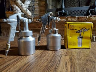 3 Vintage Metal Paint Air Gun Sprayer Sears Campbell Hausfeld Kts