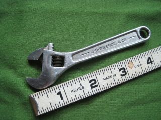 Vintage J.  H.  Williams & Co Usa 4 " Adjustable Wrench 