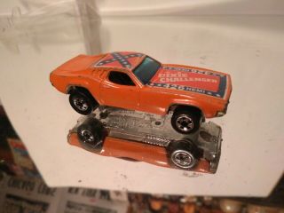 Hot Wheels Vintage Dixie Dodge Challenger Orange 426 Hemi 1970 Diecast