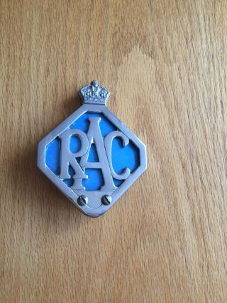Vintage Rac Royal Automobile Club Metal Grill Badge / Car Motor Auto Motorcycle