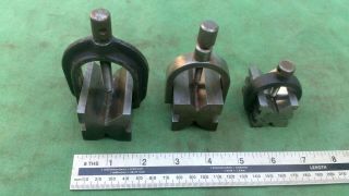 3 Vintage Engineers Vee Block Clamps,  2 Are By Eclipse.
