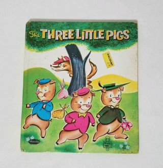 Vintage 1959 The Three Little Pigs Whitman Tell A Tale Children Book Illustrated