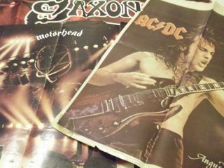 Vintage Rock Posters Motorhead,  Saxon,  Van Halen,  Ac/dc,  Jimmy Page,  Whitesnake