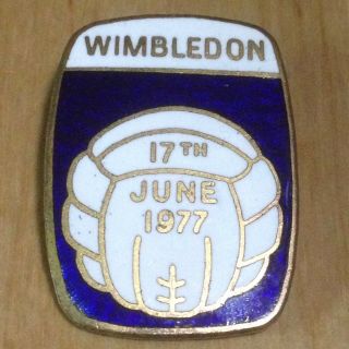 Vintage Wimbledon 17th June 1977 Football Club Badge