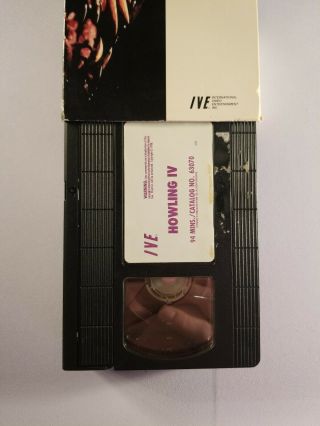 Howling 4: The Nightmare VHS Romy Windsor VINTAGE HORROR FILM 3