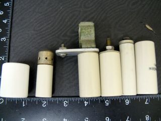 6) Vintage Miscellaneous Ceramic Insulators For Transmitter / Amplifier / Tuner