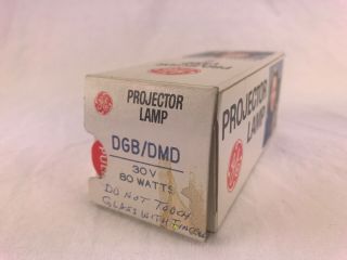 Vintage General Electric GE Projector Lamp DGB DMB 30v 80 Watts 4