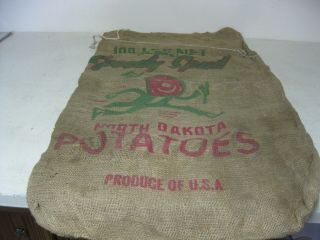Vintage Speedy Spud North Dakota Potato 100 Lbs.  Pounds Gunny Sack