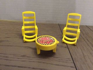 Vintage Fisher Price Lounge Chairs And Bbq Grill
