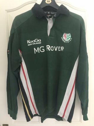 London Irish Rugby Shirt Size M Union Jersey Kooga Vintage Mg Rover