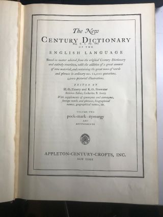 Vintage The Century Dictionary Of The English Language,  1931 Hardcover