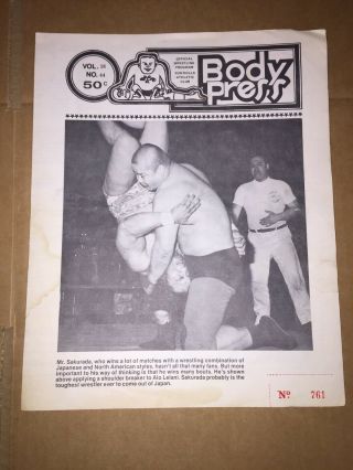 Stampede Body Press Wrestling Programme Calgary Vintage Volume 18 44 Njpw Nwa