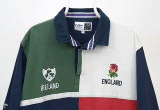 Mens Cotton Traders Vintage Rugby Shirt 6 Nations League Size 2XL 2