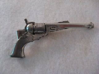 Vintage Anson Pistol Revolver Hand Gun Tie Bar Clip