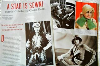 11p History Article - Antique Celebrity Cloth Dolls By Lenci Alma Green Blum