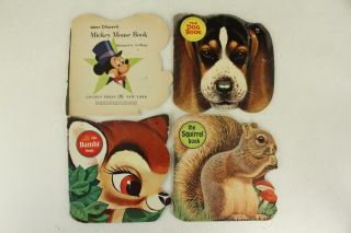 Vintage Illustrated Children ' s Story Golden Shape Books Bear Lion Bunny Disney 7