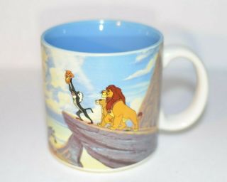 Vintage Disney Store The Lion King Coffee Cup Mug Simba,  Mufasa,  Rafiki
