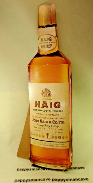Vintage Haig Blended Scotch Whiskey Standup Advertising John Haig & Co.  C255