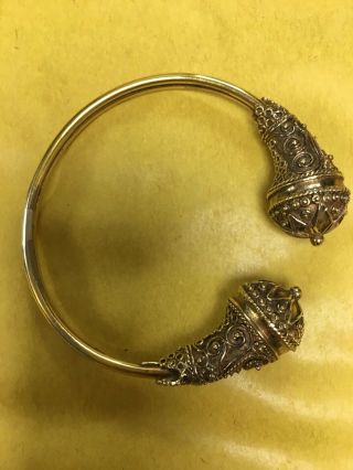 Vintage Etruscan Cuff Bracelet