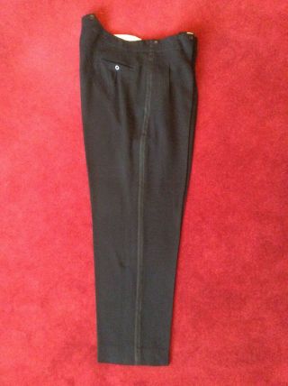 Vintage Ww2 British Army Officer’s Fancy Black Mess Dress Trousers