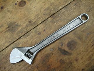 Vintage Blue Point By Snap - On Tools 12 " Da212 Adjustable Crescent Wrench