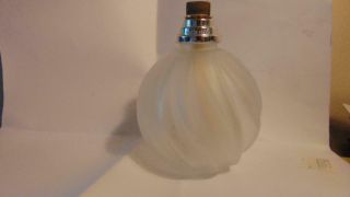 Vintage Lampe Berger Frosted White Swirl Fragrance Lamp Globe Base