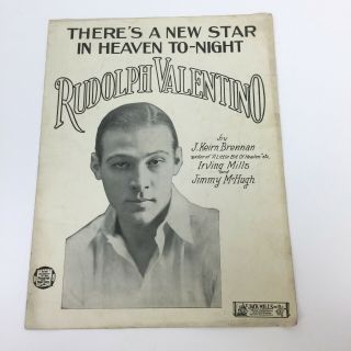 Vintage Sheet Music Rudolph Valentino There 
