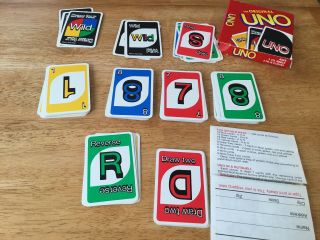 Vintage 1992 Mattel The Uno Card Game All Cards