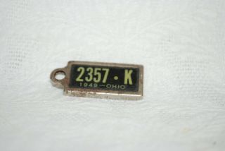 Vintage 1949 Ohio Disabled American Veterans Dav Mini License Plate Key Tag