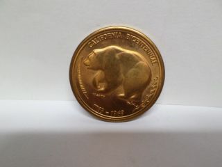Vtg California Bicentennial Bronze Metal Coin Token 1769 - 1969