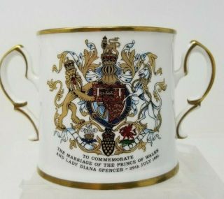 Vintage Royal Stafford Mug Marriage Prince Of Wales Diana Spencer 1981 3494