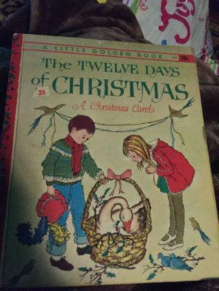 Vintage The Twelve Days Of Christmas Little Golden Book 1963