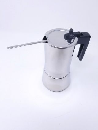 Vintage Bialetti INOX 4 Cup Stainless Steel 18/10 Stovetop Espresso Maker 3