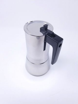 Vintage Bialetti INOX 4 Cup Stainless Steel 18/10 Stovetop Espresso Maker 5