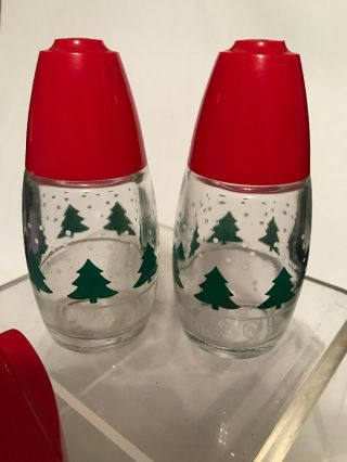 Vintage Gemco Christmas Shakers And Sugar Bowl With Spoon Set Of 3 4