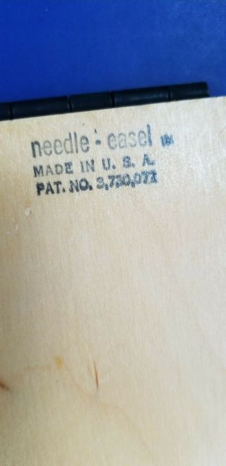 Needle Easel Adjustable Hands Wood Needlework Lap Stand Vintage Made In USA 3