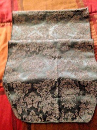 Vintage Damask Table Runner Hunter Green 72x14 Table Cloth Linens