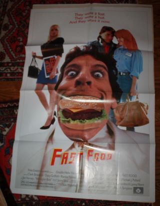 Fast Food Vintage One Sheet Movie Poster 1989 Traci Lords Comedy