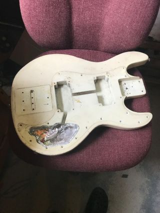 Vintage Peavey Usa T - 40 Electric Bass Guitar Body White