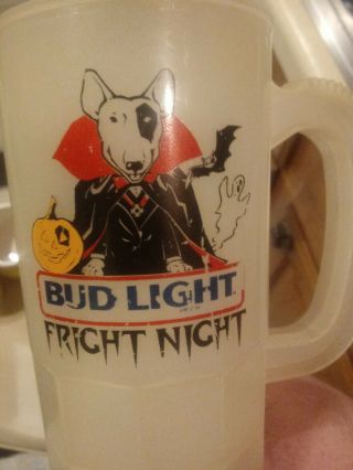 1 Vintage Bud Light Spud Mackenzie Gid Plastic Beer Mug Fright Night 1987