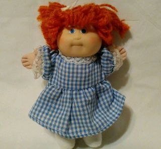 Vtg 1984 Cabbage Patch Kids Playmate Doll Coleco Red Head Pig Tails 5 " Dressed