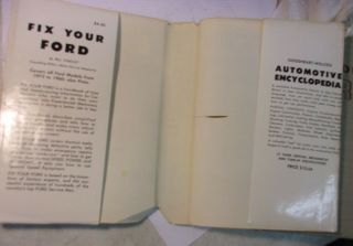 Vintage Book FIX YOUR FORD by Bill Toboldt V8 ' s 6 ' s 1973 to 1960 HC DJ 2