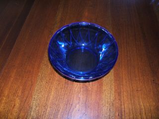 Vintage Cobalt Blue Depression Glass Bowl 5 1/2 "