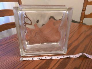 Vintage Architectural Glass Block Wavy Square Brick For Window Wall Crafts