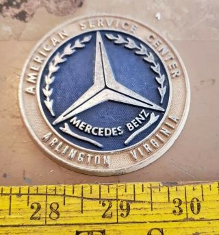 Vintage Automobile Car Badge Mercedes Benz American Service Arlington Virginia