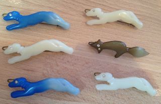 Vintage Animals Dogs And More Early Plastic Hair Barrette Clip