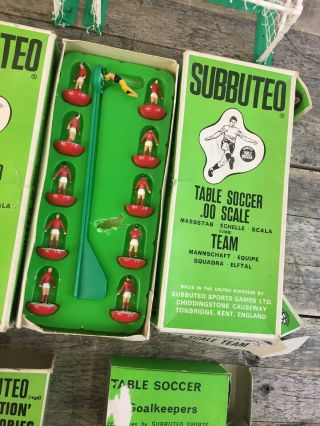 Vintage Subbuteo Accessories To Include Teams,  Goals & Corner Takers. 4